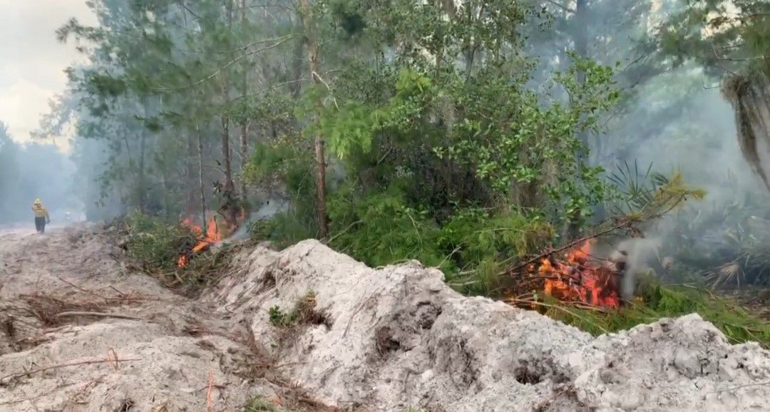 Fire crews battling brush fire at Starkey Park